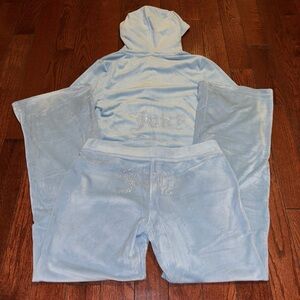 Juicy Couture Light Blue Velvet Tracksuit